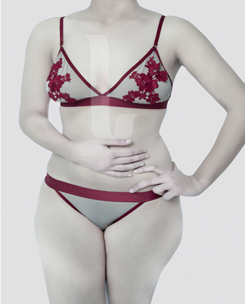 See-through Triangle Bra & Panty Set