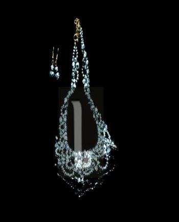 Grey-Stone Maala & Ear-rings Set