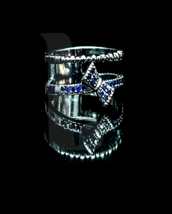 Multi Zircon Blue Ring