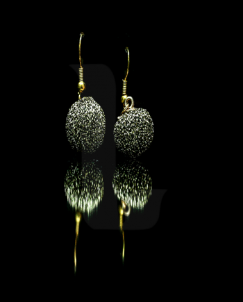 Olive Glitter Ear Rings