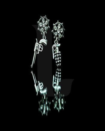 Pistol Ear Rings