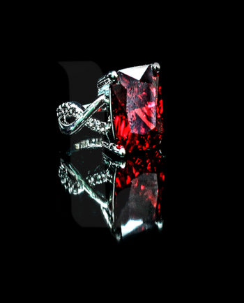 Ruby Red Square Ring