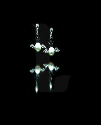 White Falcon Ear Rings
